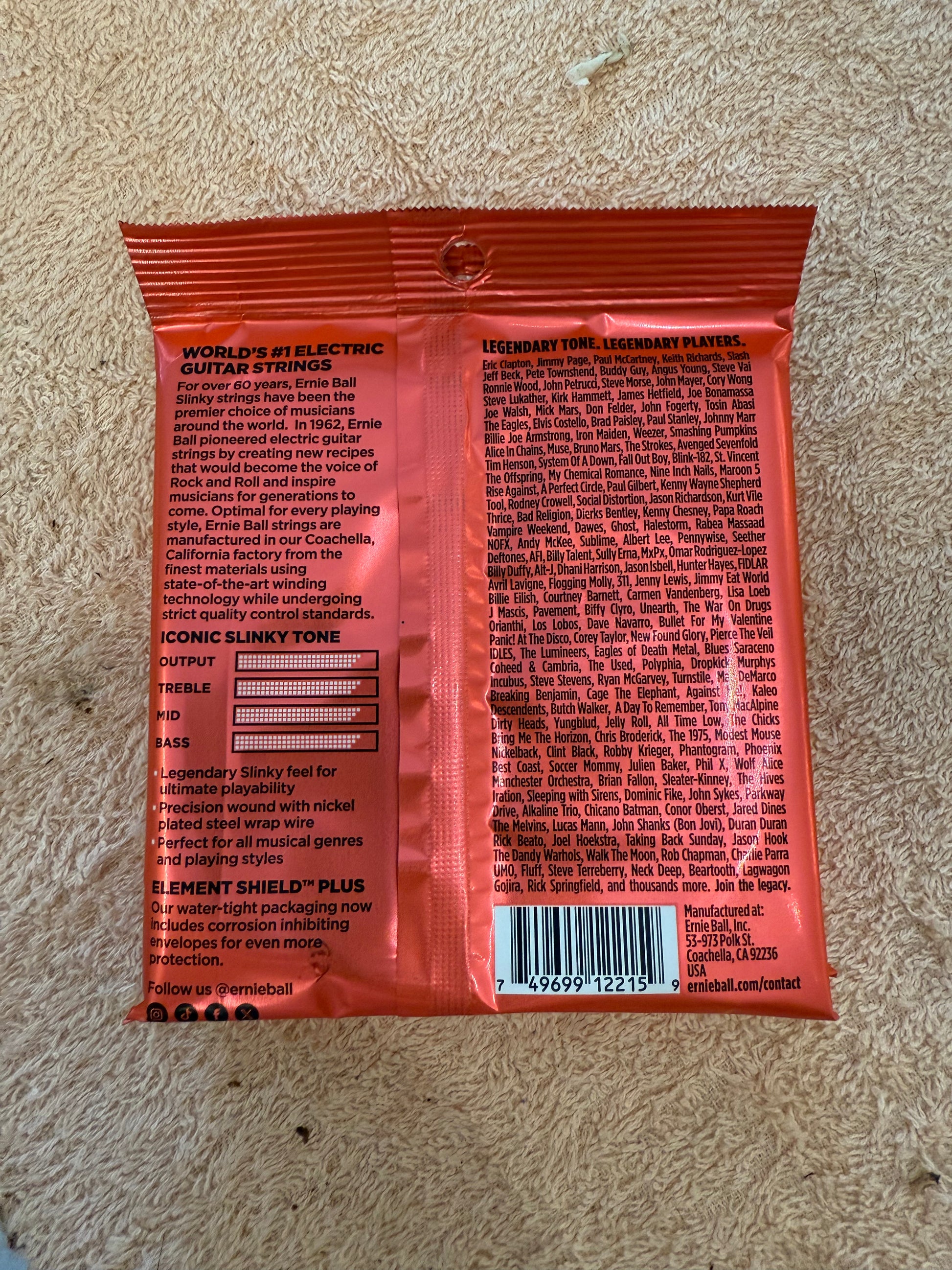 Ernieball Skinny Top Heavy Bottom Slinky Nickel Wound Electric Guitar Strings 10-52 Gauge
