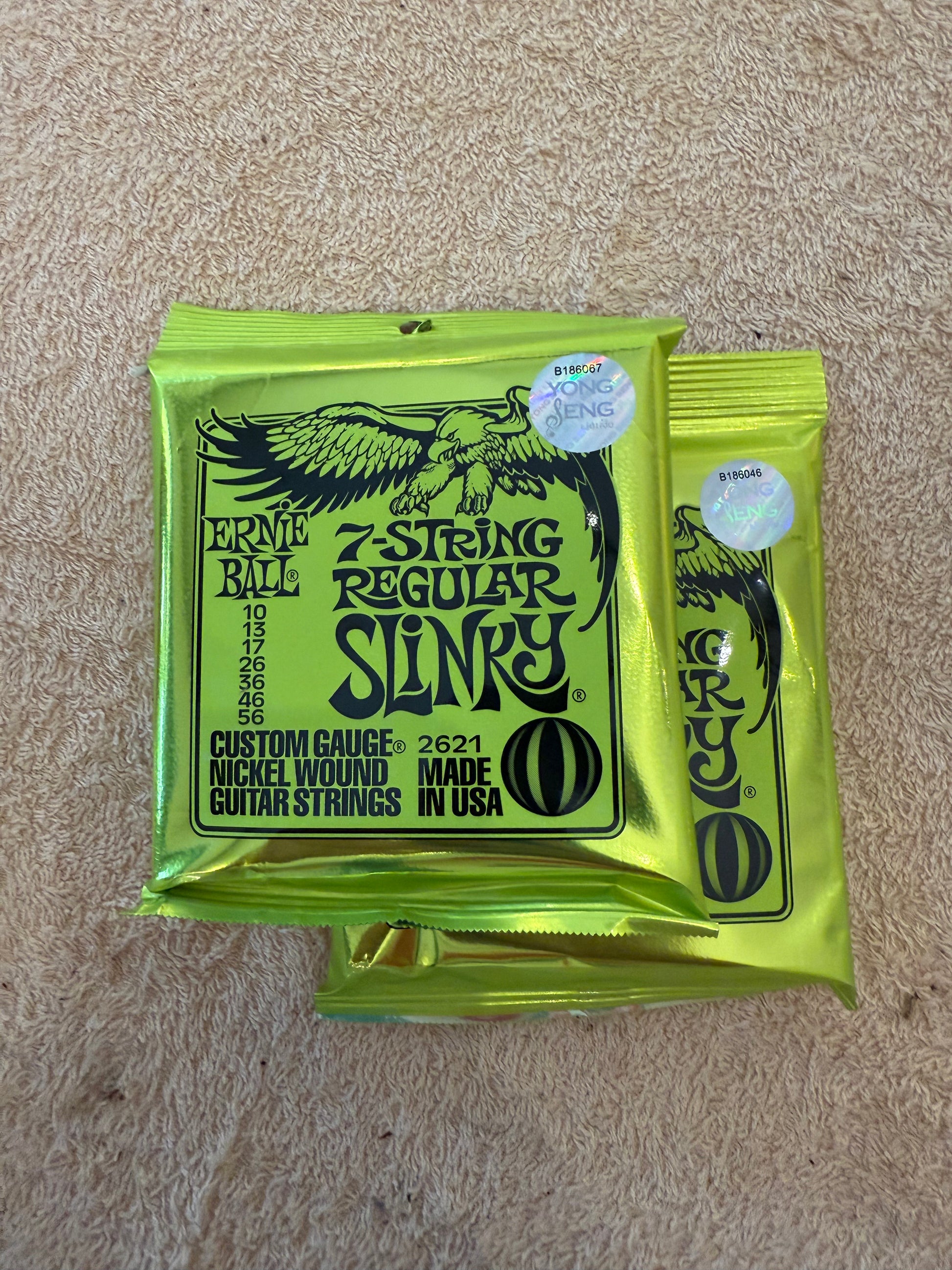 Ernieball Regular Slinky Nickel Wound 7-String Electric Guitar Strings 10-56 Gauge