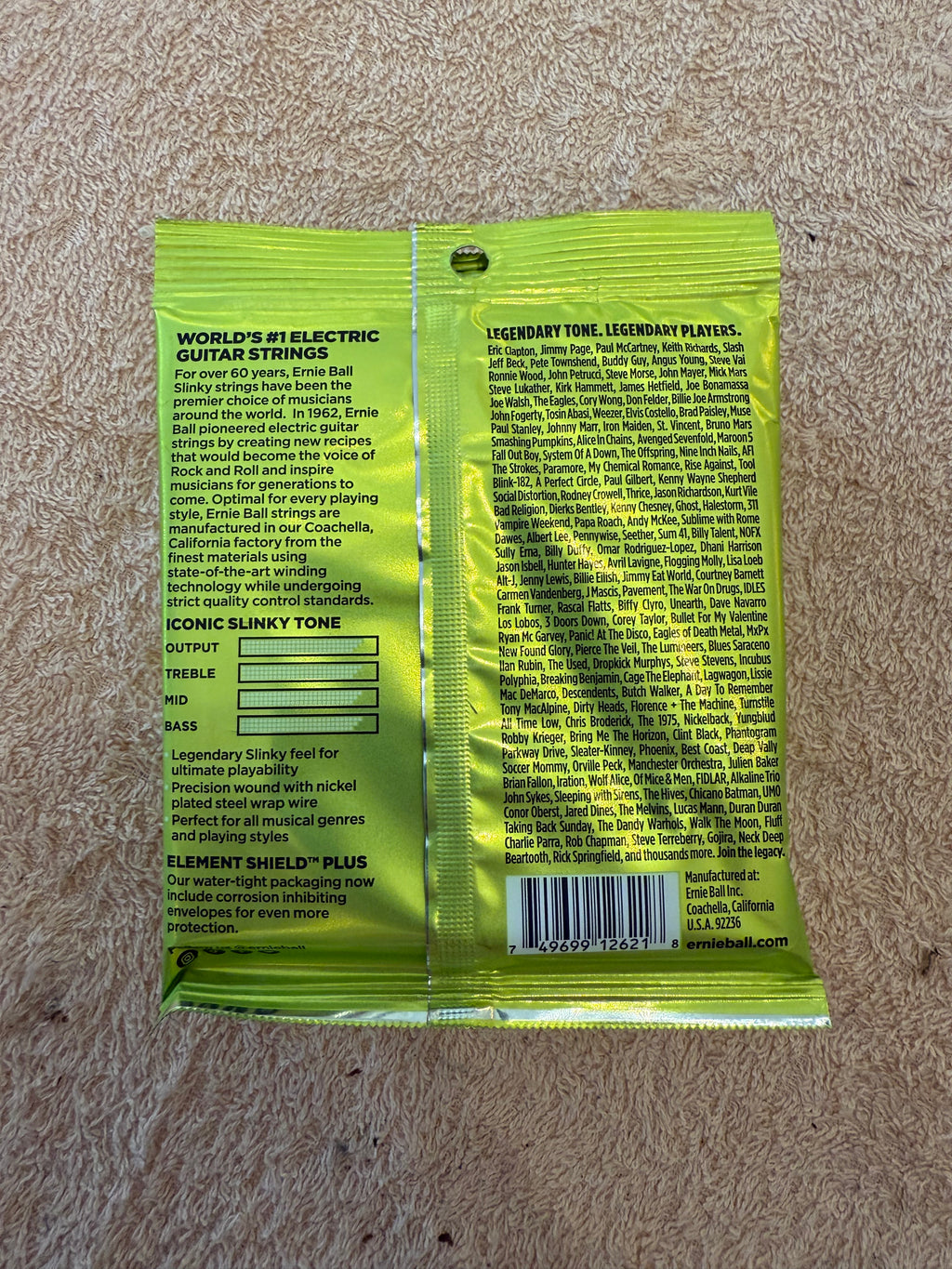 Ernieball Regular Slinky Nickel Wound 7-String Electric Guitar Strings 10-56 Gauge