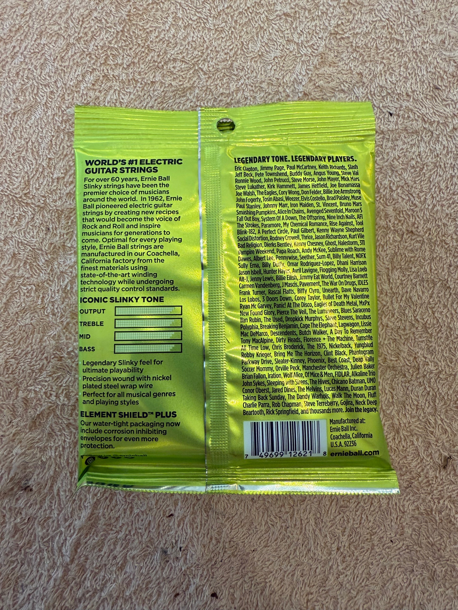 Ernieball Regular Slinky Nickel Wound 7-String Electric Guitar Strings 10-56 Gauge