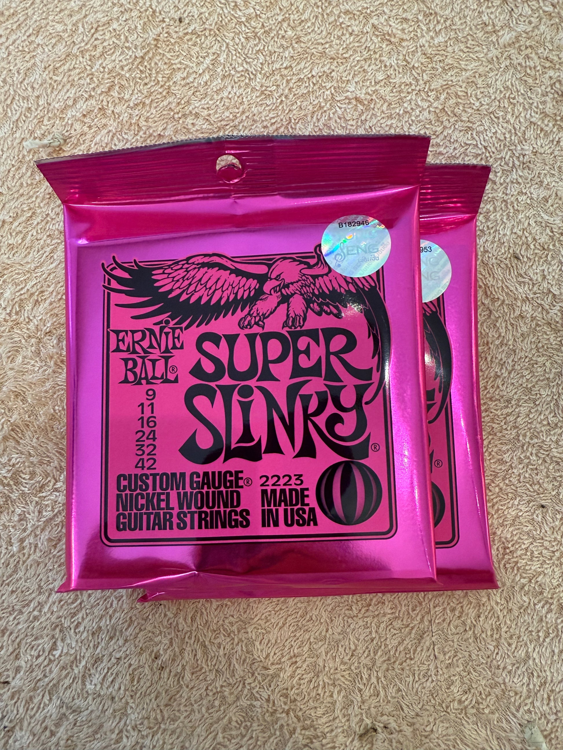 Ernieball Super Slinky Nickel Wound Electric Guitar Strings 9-42 Gauge