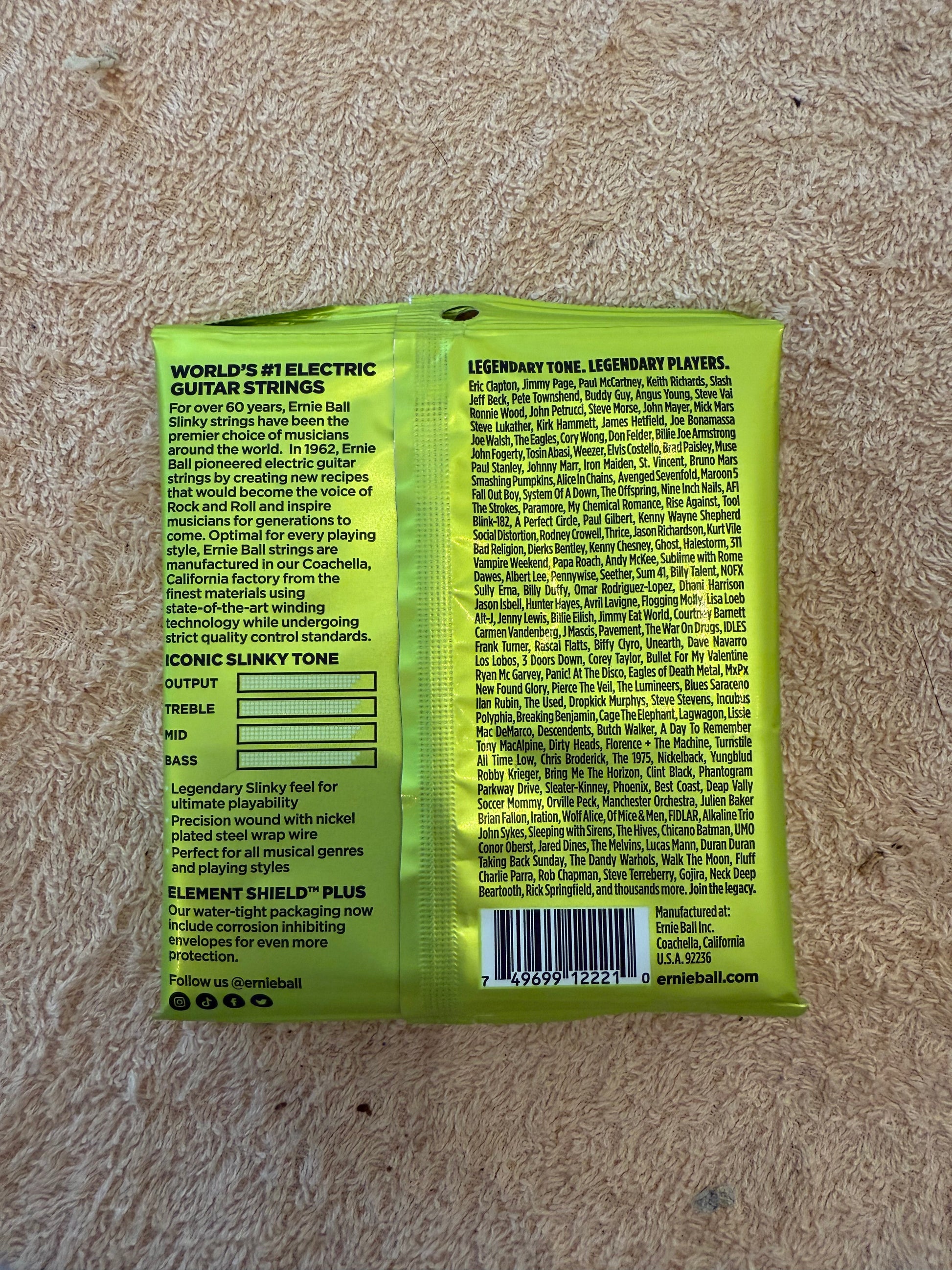 Ernieball Regular Slinky Nickel Wound Electric Guitar Strings 10-46 Gauge