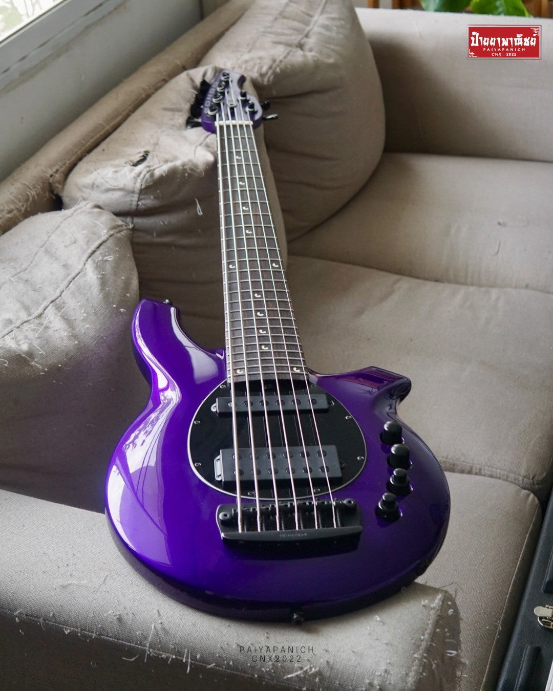 (USED) Ernie Ball Music Man Bongo 5 HS 2019 Fire Mist Purple