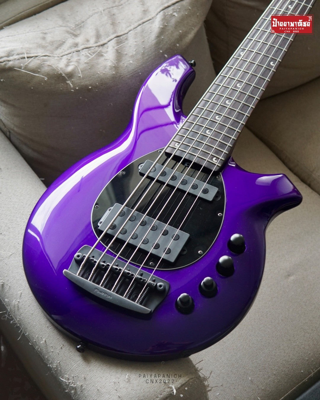 (USED) Ernie Ball Music Man Bongo 5 HS 2019 Fire Mist Purple