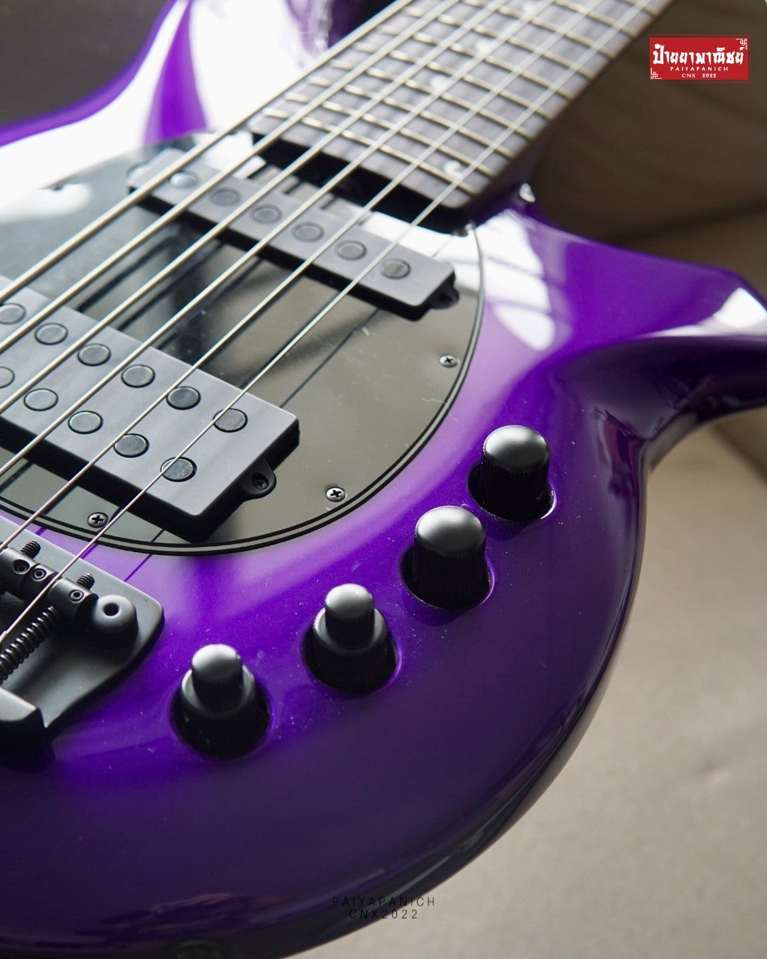 (USED) Ernie Ball Music Man Bongo 5 HS 2019 Fire Mist Purple