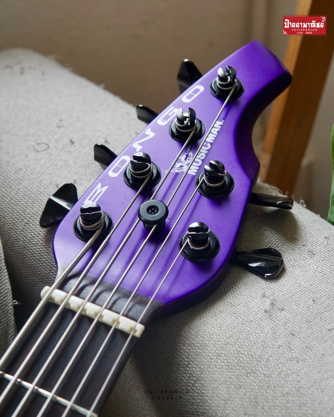 (USED) Ernie Ball Music Man Bongo 5 HS 2019 Fire Mist Purple