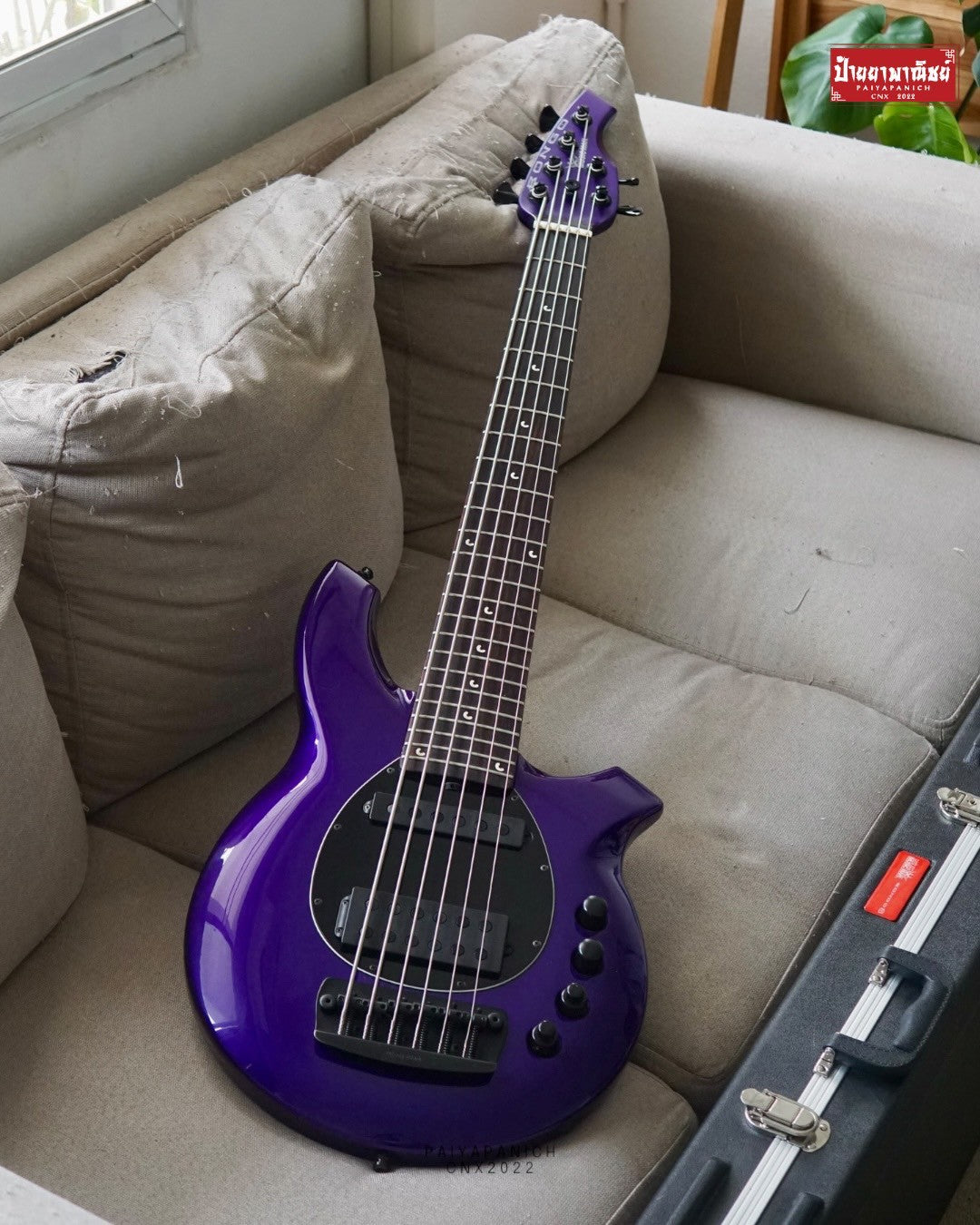 (USED) Ernie Ball Music Man Bongo 5 HS 2019 Fire Mist Purple
