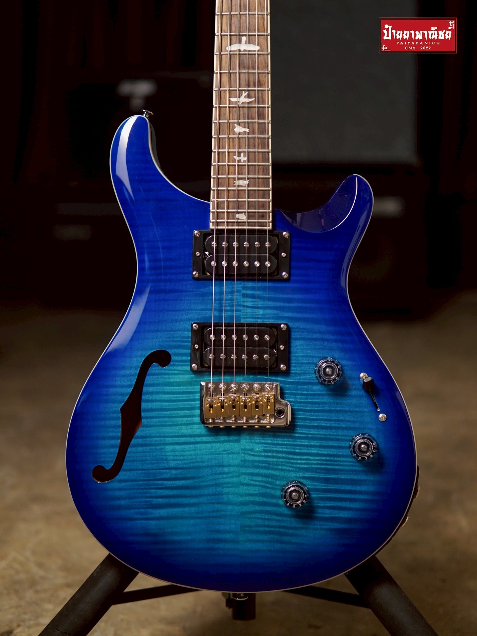 (USED) PRS SE Custom 24 Semi-Hollow Piezo Lake Blue