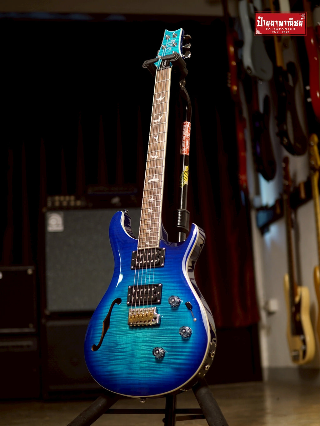 (USED) PRS SE Custom 24 Semi-Hollow Piezo Lake Blue