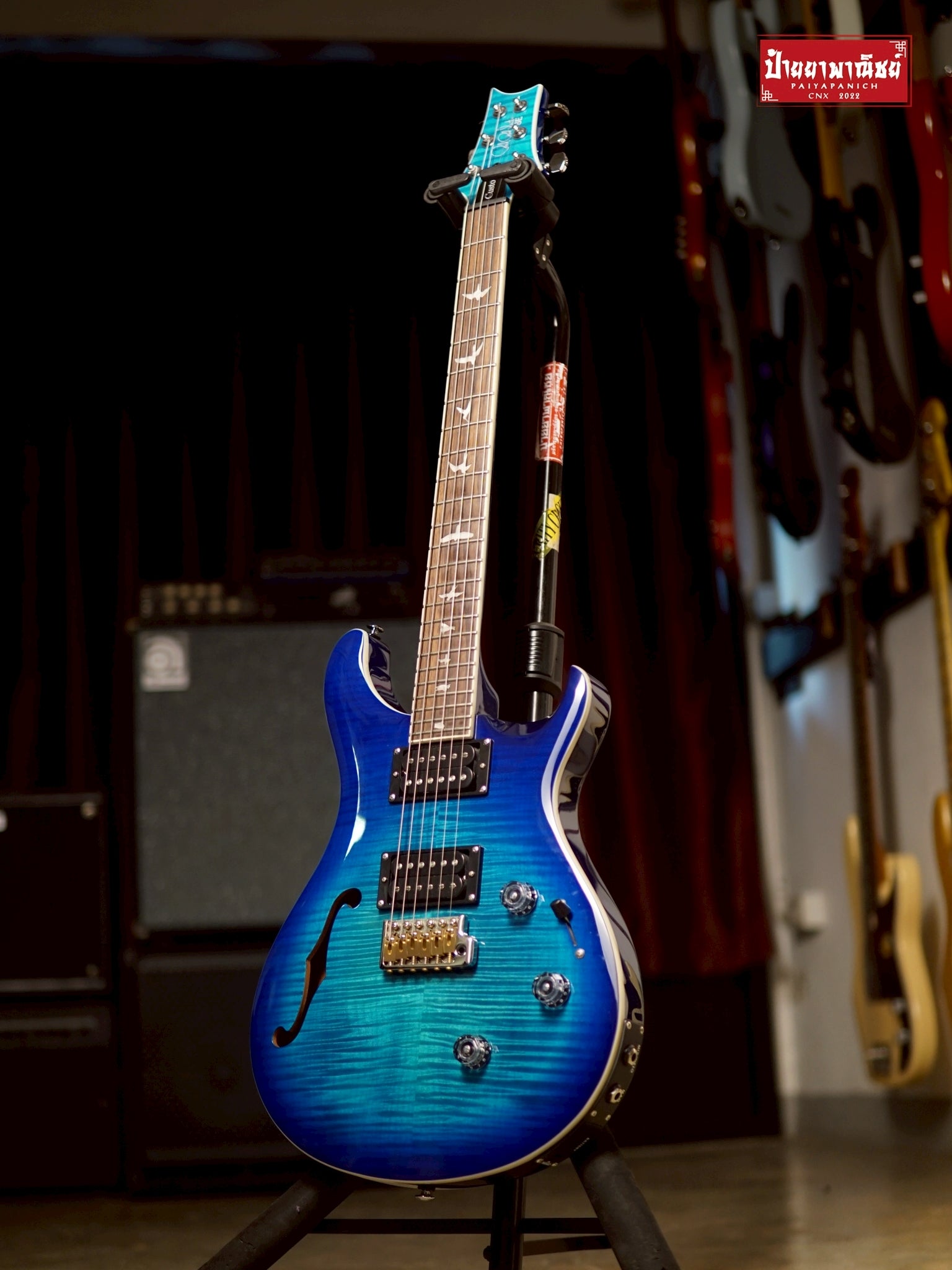 (USED) PRS SE Custom 24 Semi-Hollow Piezo Lake Blue