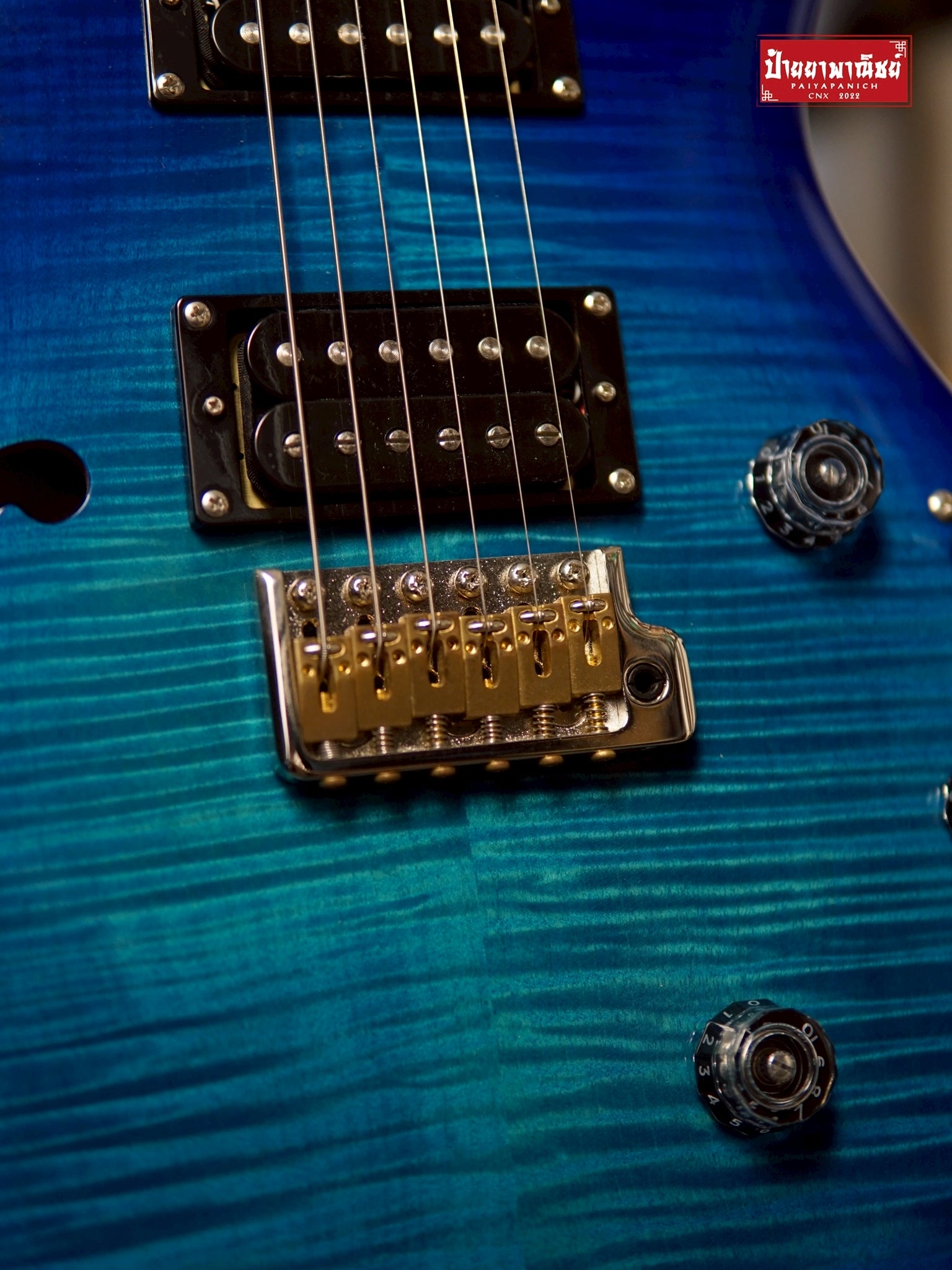 (USED) PRS SE Custom 24 Semi-Hollow Piezo Lake Blue