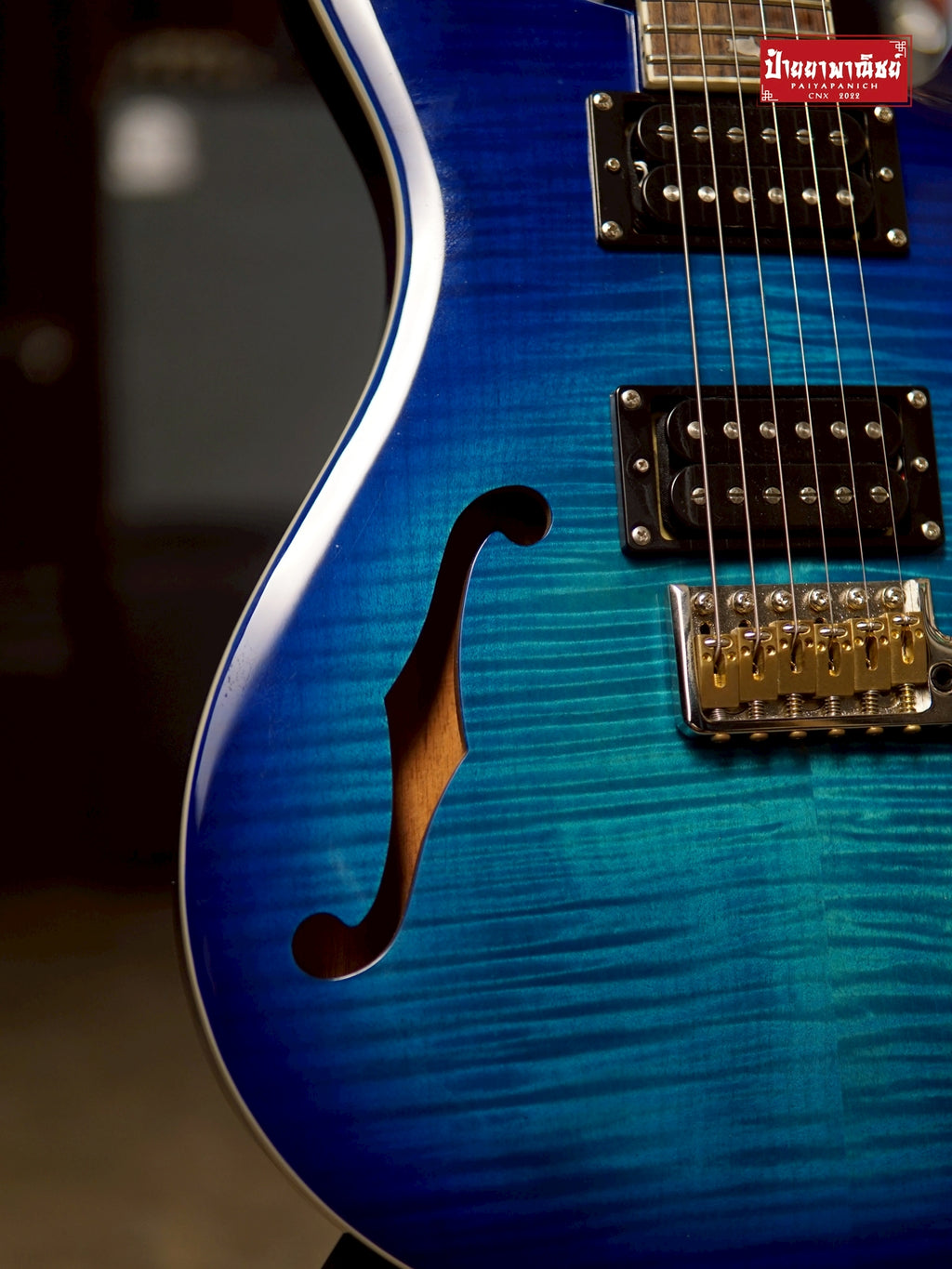 (USED) PRS SE Custom 24 Semi-Hollow Piezo Lake Blue