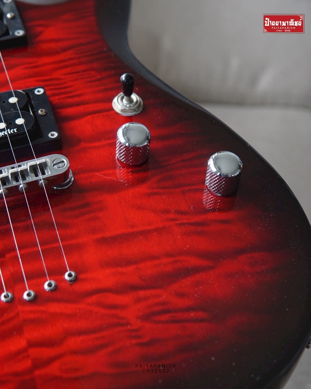 (USED) Schecter C-6 Plus See-Thru Cherry Burst