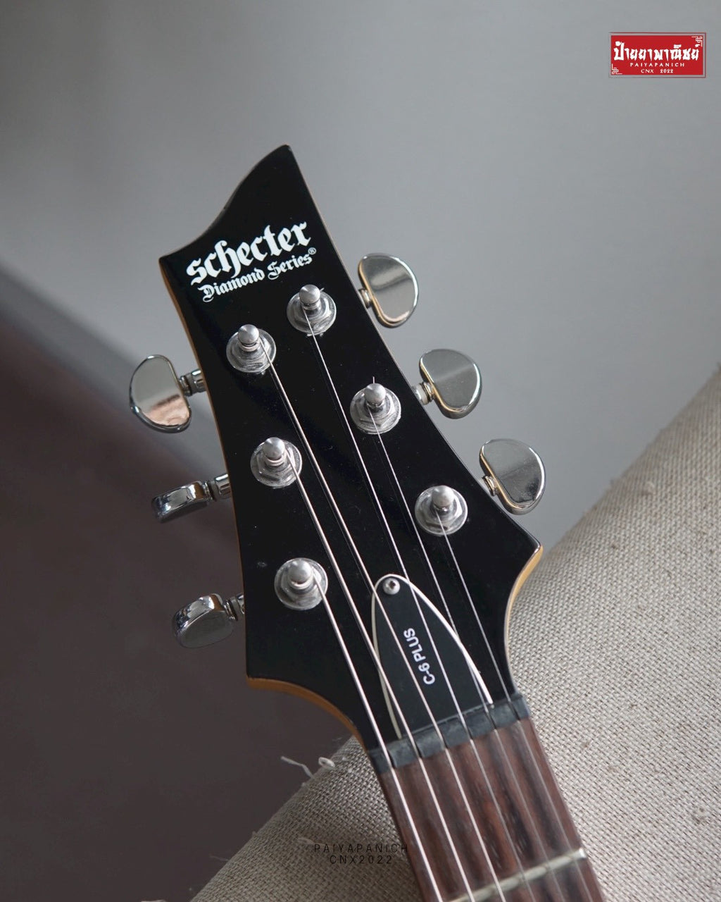 (USED) Schecter C-6 Plus See-Thru Cherry Burst