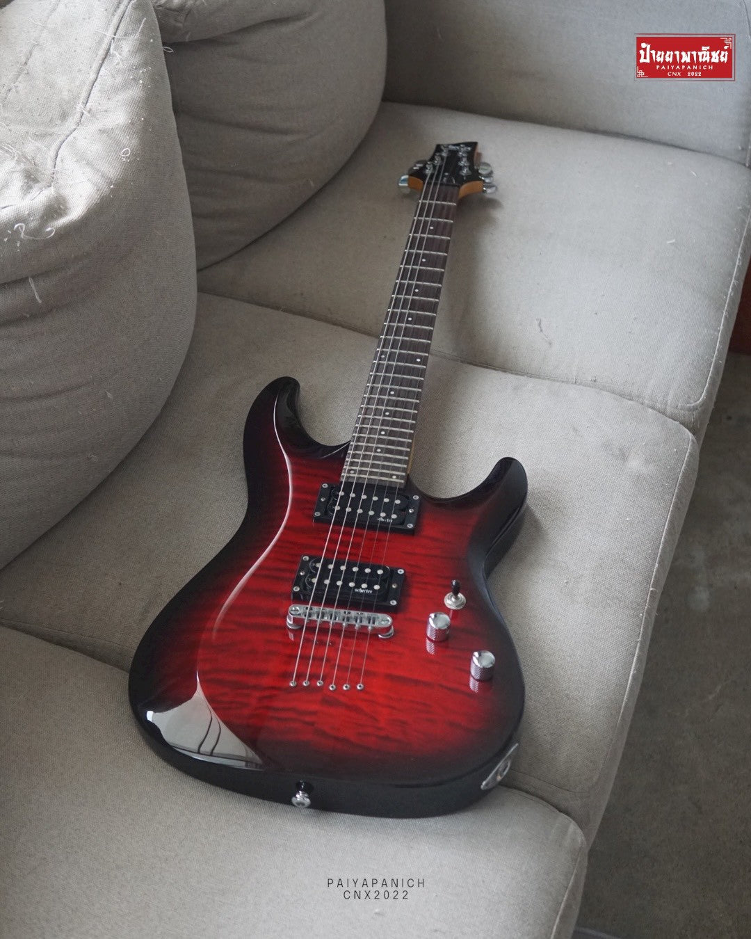 (USED) Schecter C-6 Plus See-Thru Cherry Burst