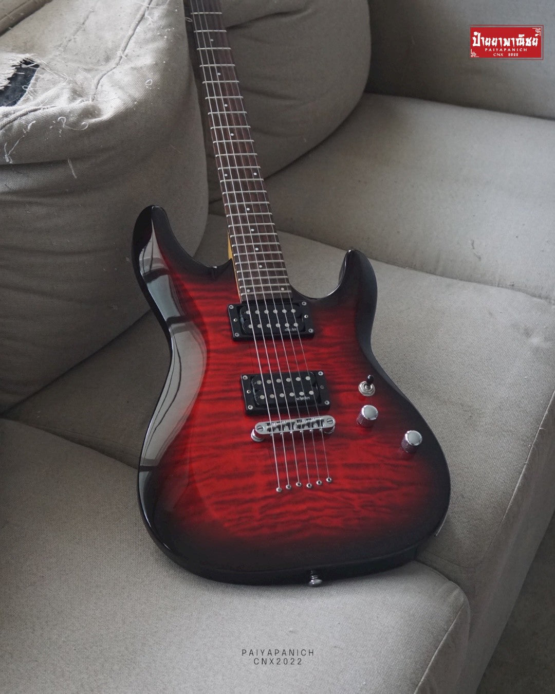 (USED) Schecter C-6 Plus See-Thru Cherry Burst
