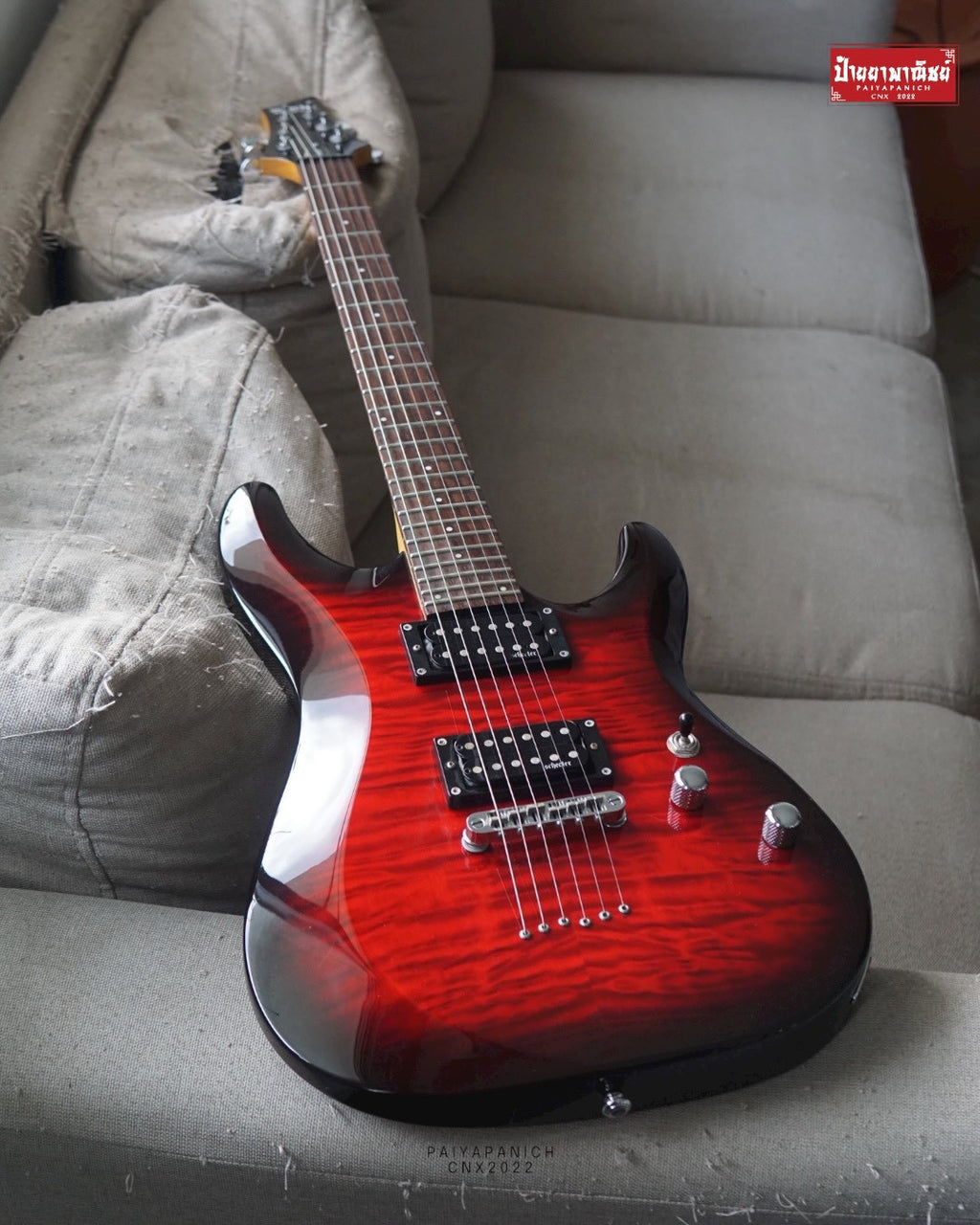 (USED) Schecter C-6 Plus See-Thru Cherry Burst