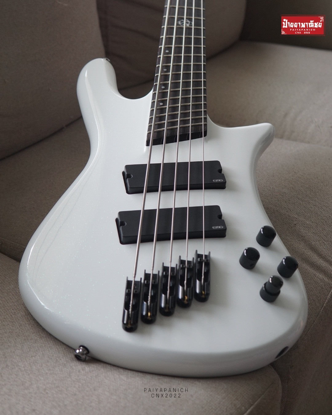 (USED) Spector NS Dimension HP 5 White Sparkle Gloss