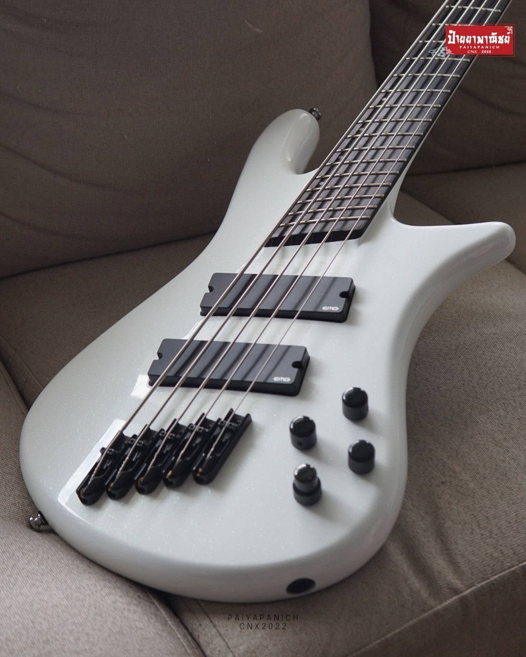 (USED) Spector NS Dimension HP 5 White Sparkle Gloss